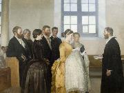 Michael Ancher A Baptism oil